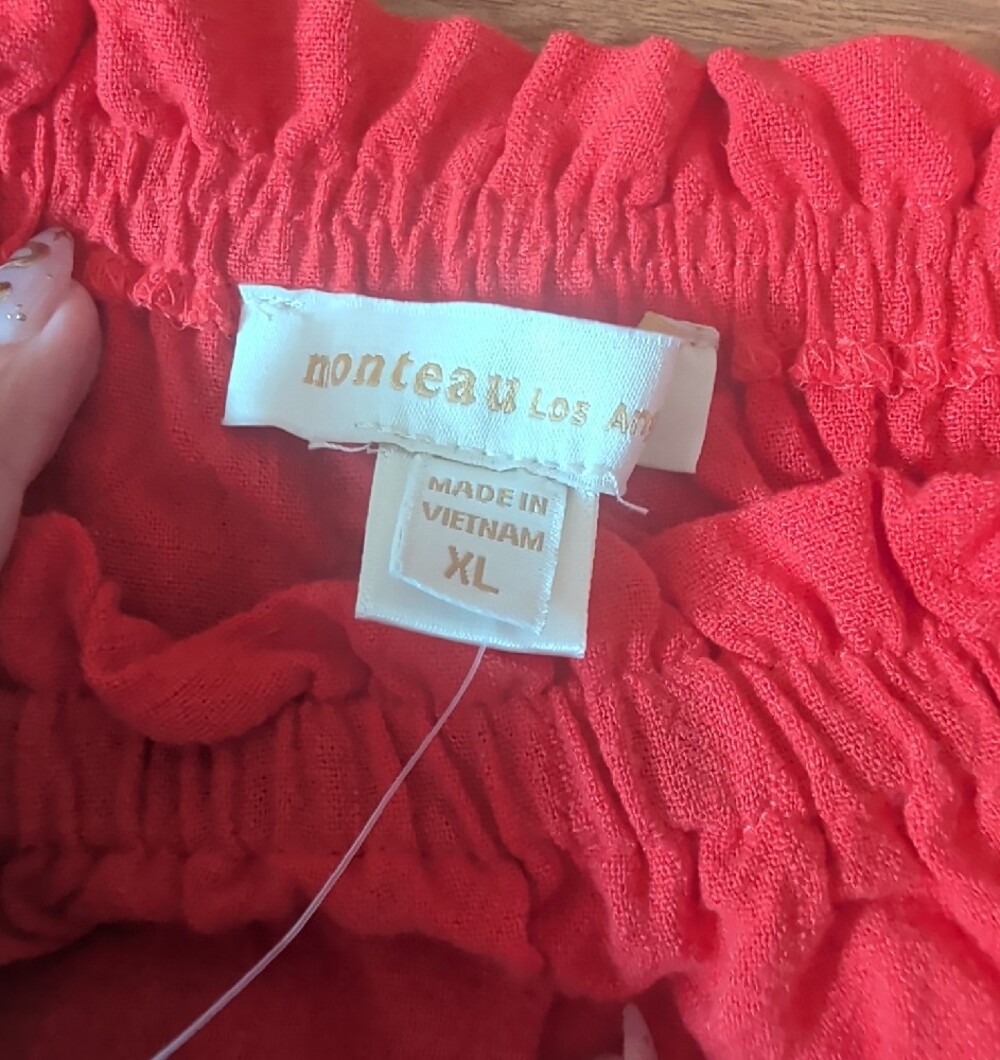 Red Ruffle Strap Tank Top - Picture 2 of 3